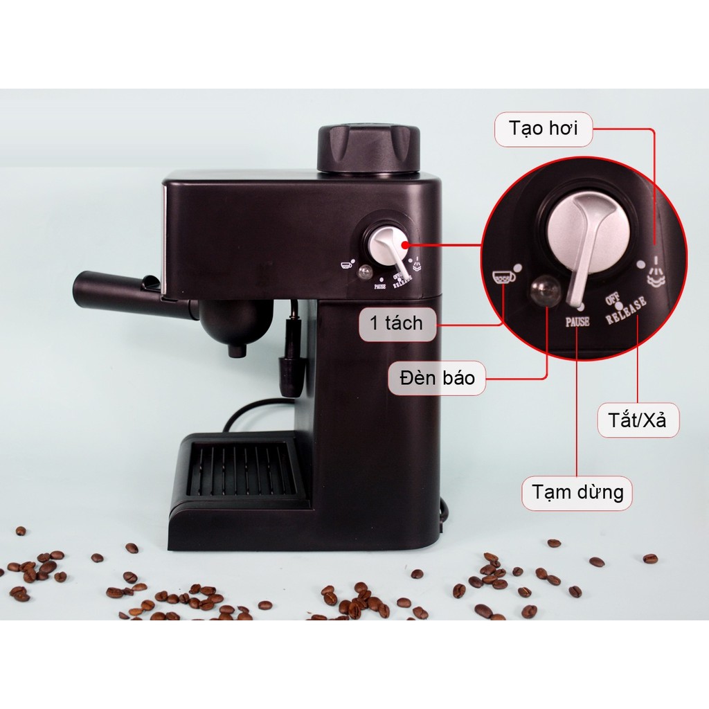 Máy pha cà phê Espresso Tiross TS-621 - Hàng Chính Hãng