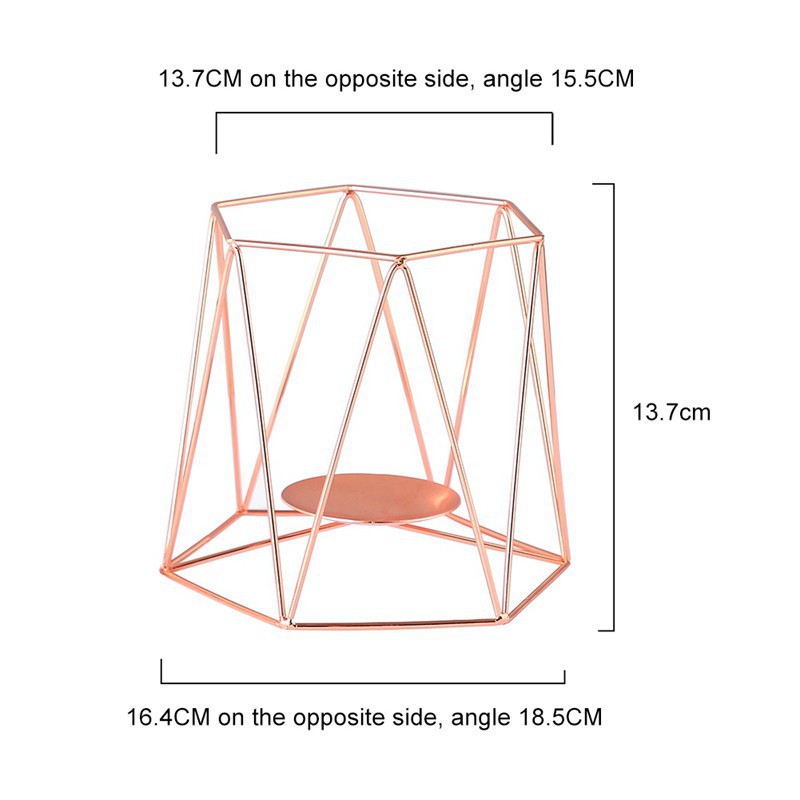 Đế nến họa tiết hình học 3D dùng trang trí