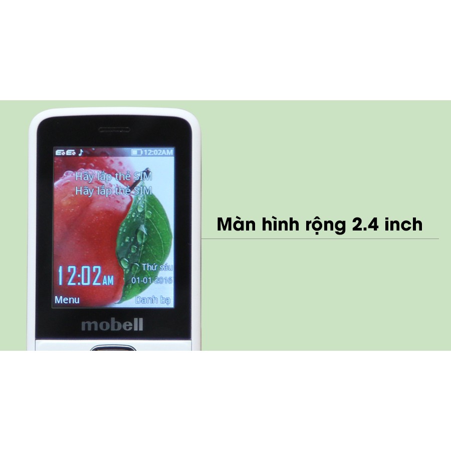 Điện thoại Mobell M328 Màn hình rộng 2.4inch, Pin 1000mAh, chữ to, phím êm ( Bảo hành 12 tháng) | BigBuy360 - bigbuy360.vn