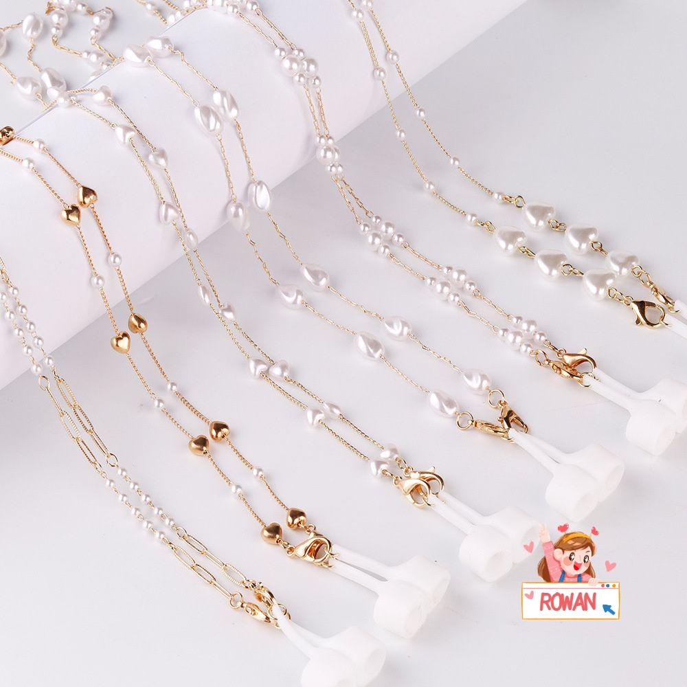 Chuỗi Ngọc Trai Cổ Điển Bảo Vệ ROWANS|Dây Đeo Điện Thoại Chống Rơi Tiện Dụng