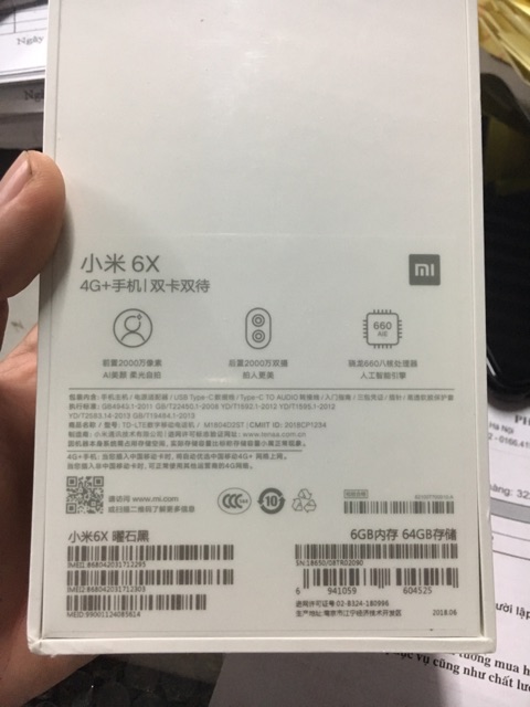Xiaomi Mi 6X 6g ram 64g rom- 4.350.000