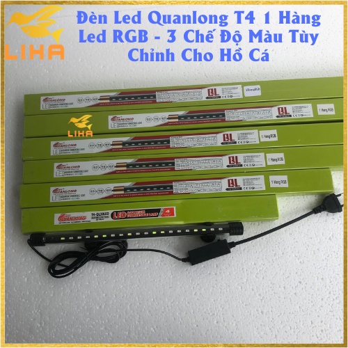 Đèn Led Quanlong T4 1 Hàng Led RGB - 3 Chế Độ Màu Tùy Chỉnh Cho Hồ Cá