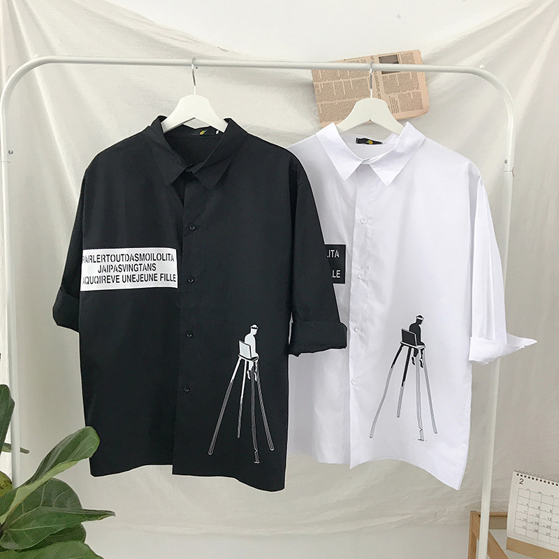 Áo sơ mi tay lỡ dáng rộng thời trang Hàn Quốc cho nữ