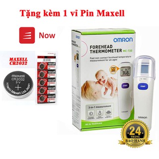 [THANH LÝ] Nhiệt kế điện tử đo trán cho bé OMRON MC720 [Tặng Vỉ 5 Pin]