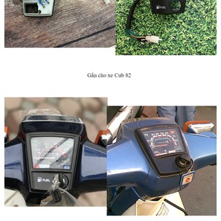 Đồng hồ xe honda cub 82 DD  ( có báo xăng + tốc độ km/h )