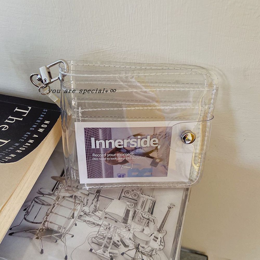Ví đựng thẻ bằng PVC trong suốt phong cách Harajuku độc đáo thời trang cho nữ
