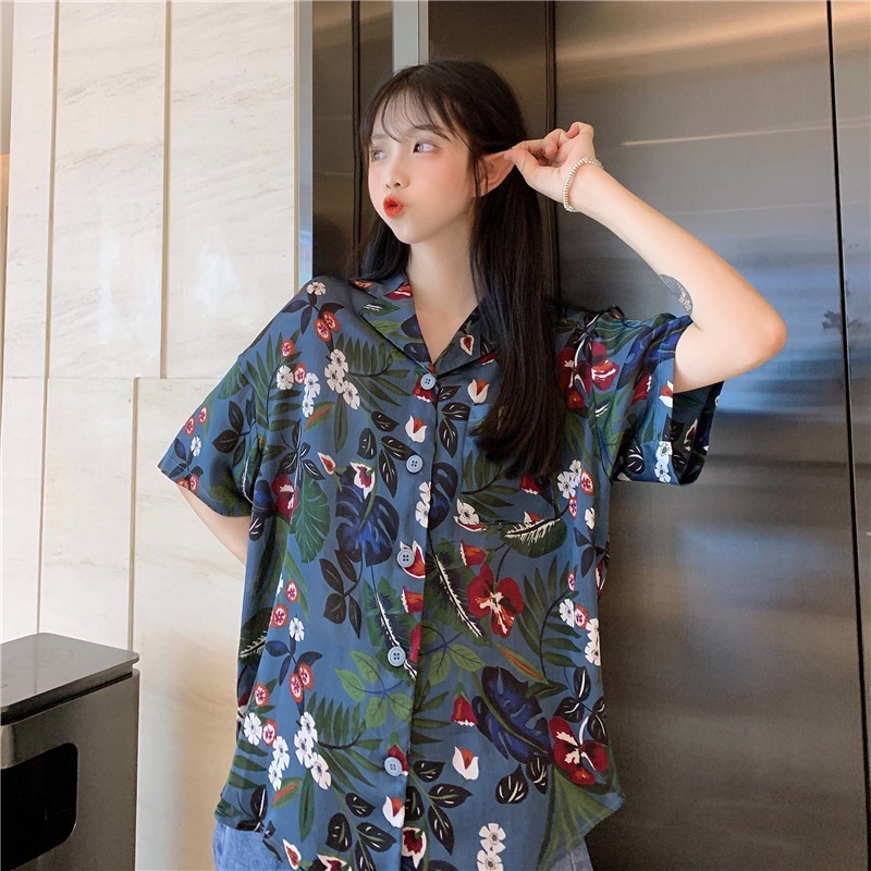 NRVP Áo Sơ Mi Dáng Rộng Thời Trang Hàn Quốc Cá Tính Cho Nữ