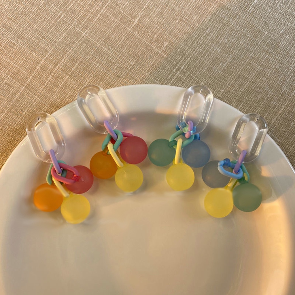 Khuyên Tai Dài Gắn Quả Cầu Acrylic Thời Trang Dành Cho Nữ