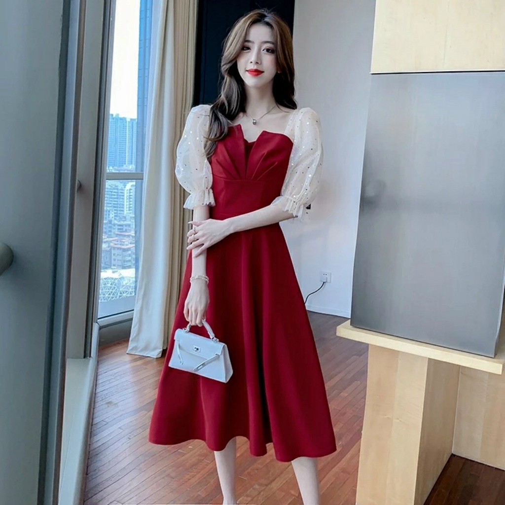 Váy đầm nữ dáng xoè tay lỡ sang trọng | BigBuy360 - bigbuy360.vn