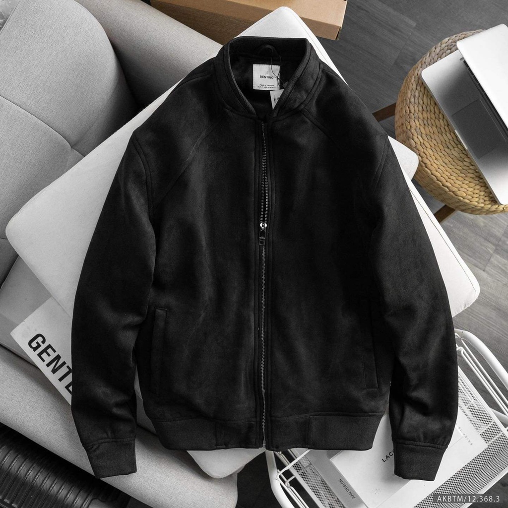 Áo khoác nam, áo khoác bomber chất liệu vải da lộn cao cấp, sang trọng 3683