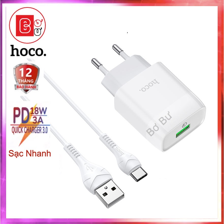 Củ Sạc nhanh 18W QC-3.0, Phù Hợp Tất cả Điện Thoại, Máy Tính Bảng -Bơ Bư