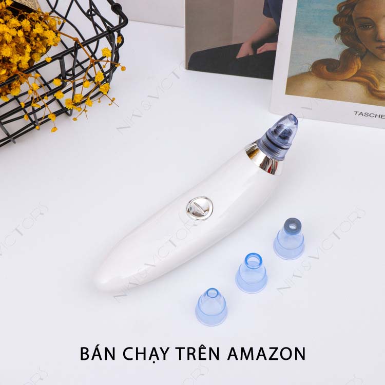 Máy Hút Mụn Đa Năng Mini Cầm Tay Cao Cấp 2 Chế Độ Với 4 Đầu Hút - Hút Sạch Mụn Cám, Mụn Đầu Đen Làm Sạch Lỗ Chân Lông