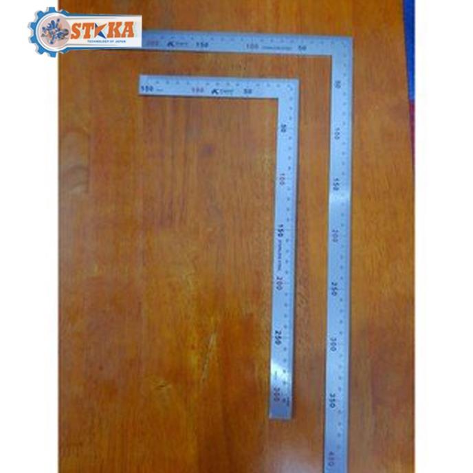 Thước Ke Góc Vuông Inox Kapusi Nhật Bản - Thước Ke Vuông 90 Độ Đa Năng 30cm - 50cm