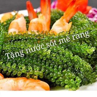 rong nho khô 200gram ( Rong nho tách nước ) Tặng mè rang