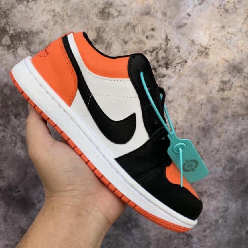 Giày jordan 1 low đen cam ,sneaker  jd 1 thấp cổ màu cam , giầy thể thao hot trend bản đẹp