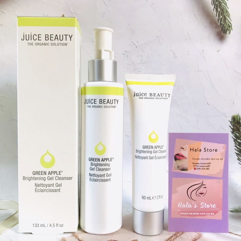 Sữa rửa mặt làm sáng da Juice Beauty GREEN APPLE BRIGHTENING GEL CLEANSER
