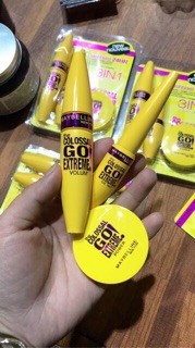 Bộ mỹ phẩm trang điểm Maybeline 3in1 (Mascara + kẻ mắt nước + phấn phủ)