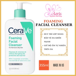 [Auth- Full Bill]sửa rửa mặt da dầu Cerave foaming facial cleanser 355ml