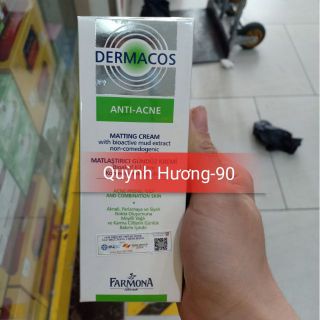 DERMACOS ANTI-ACNE KEM GIẢM BÓNG NHỜN CHỨA BÙN HOẠT TÍNH.