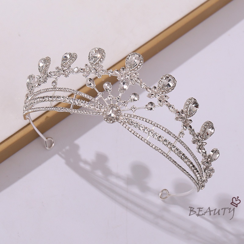 Cài tóc dạng vương miện đính đá phong cách sang trọng cho cô dâu