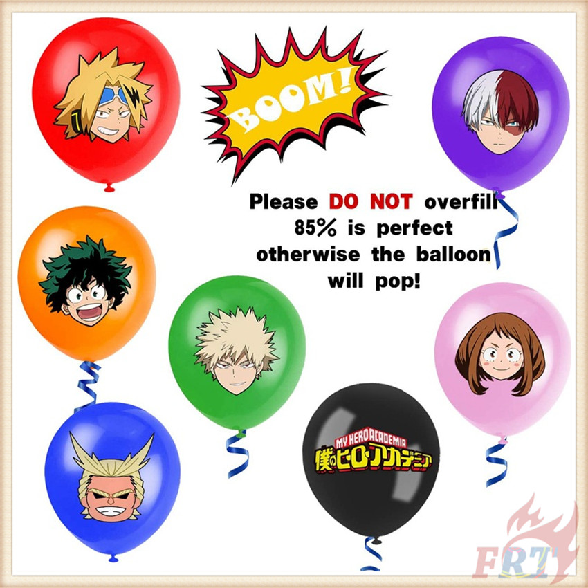 Bong bóng treo trang trí tiệc sinh nhật 12inch họa tiết anime My Hero Academia Series 02 từ cao su