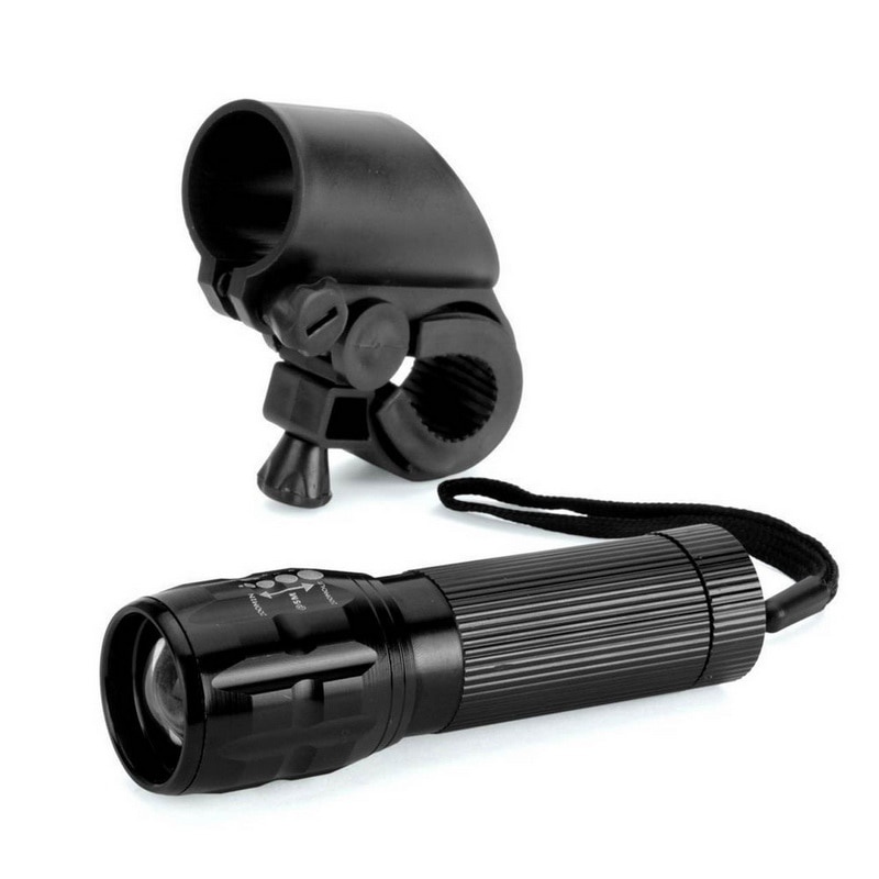 Đèn pin LED gắn phía trước giá đỡ xe đạp để đi xe đạp/ cắm trại ngoài trời