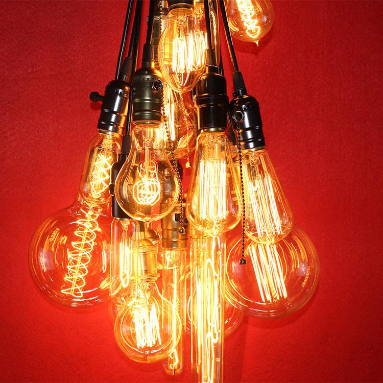 Đèn sợi đốt Edison đui tóc cổ điển E27 AC 220V