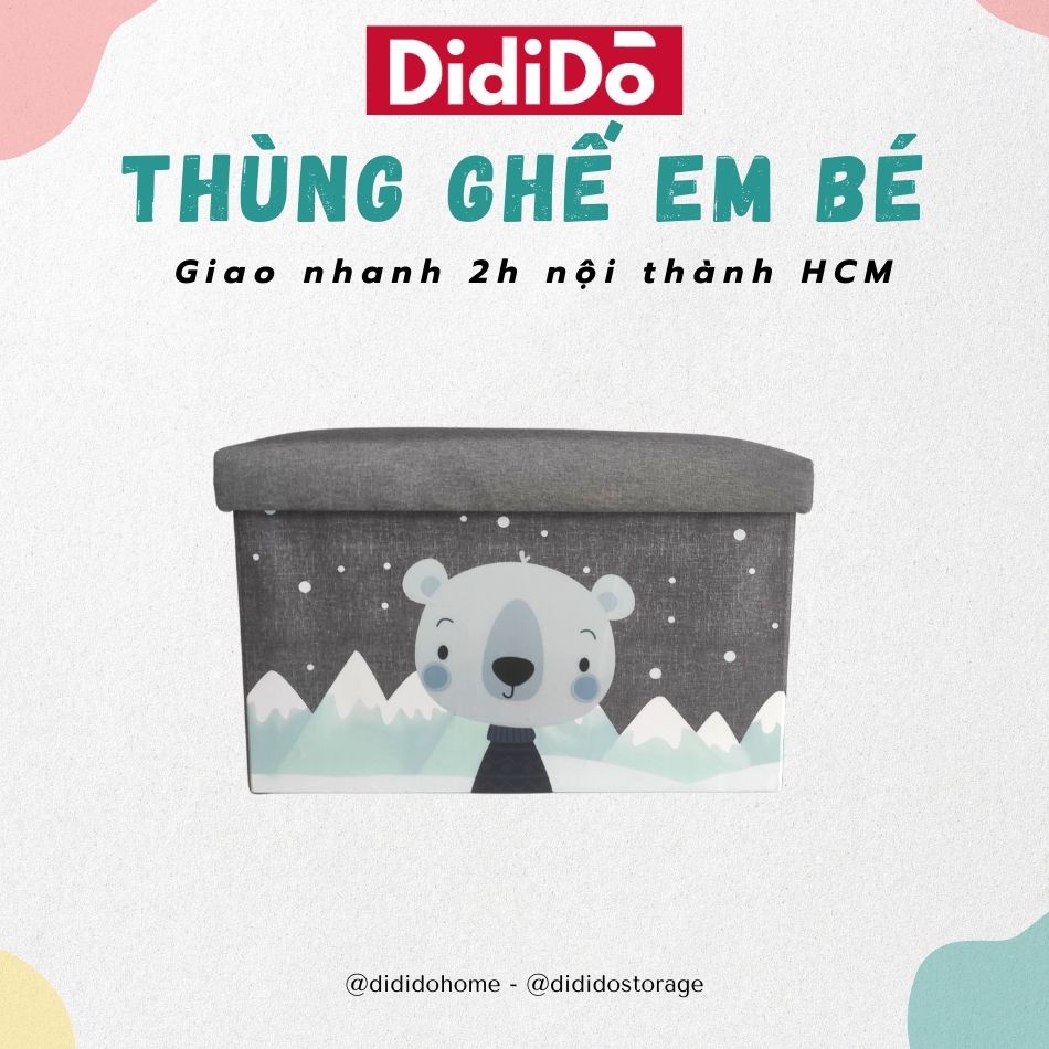 (GRAB/NOW) Thùng đựng đồ DidiDo kết hợp ghế ngồi cho bé size 51cm