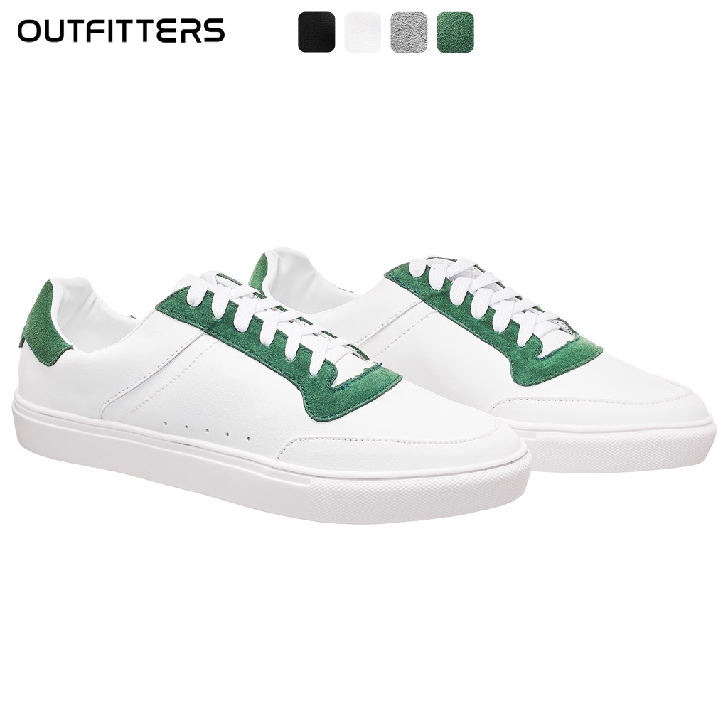 Giày Sneaker Nam Full Trắng Outfitters Phối Màu GSK01 Cổ Thấp Thể Thao Hàn Quốc Outfit Local Brand