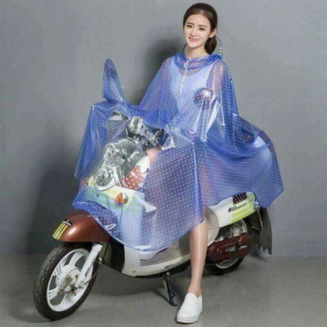 🌸Áo mưa trong chấm bi