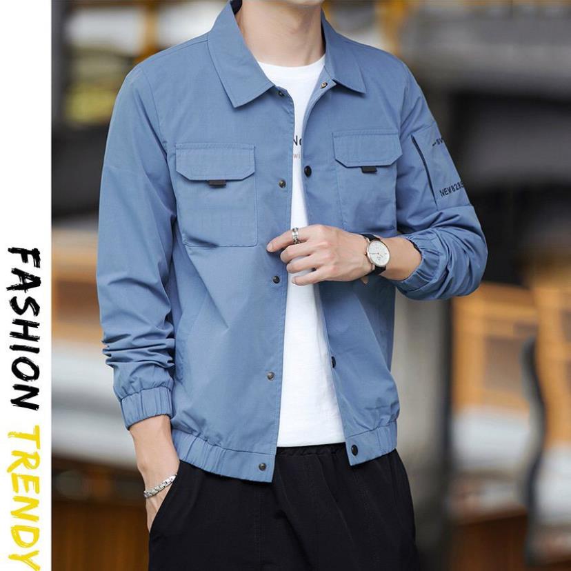 Áo khoát kaki giá rẻ bomber phối túi trơn siêu hot thời trang-A1010