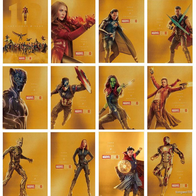 ☼✟Poster phim siêu anh hùng Marvel kiểu Vintage