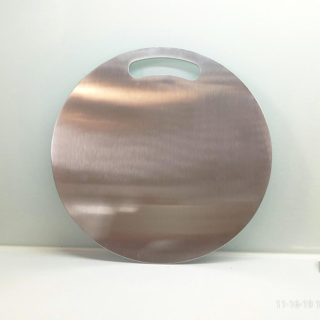 Thớt inox 304 cao cấp, Thớt inox chuẩn, Thớt tròn inox - Size tròn 30cm