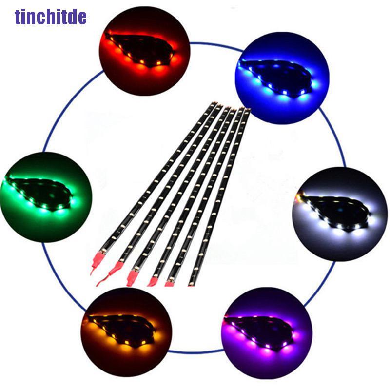 Set 6 Dây Đèn Led Dc 12v Trang Trí Xe Mô Tô / Mô Tô