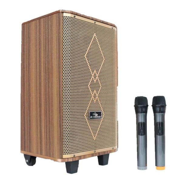 BẢO HÀNH 24T : Loa Bluetooth karaoke Vali Kéo Di Động Tặng Kèm 2 Micro Không Dây K86