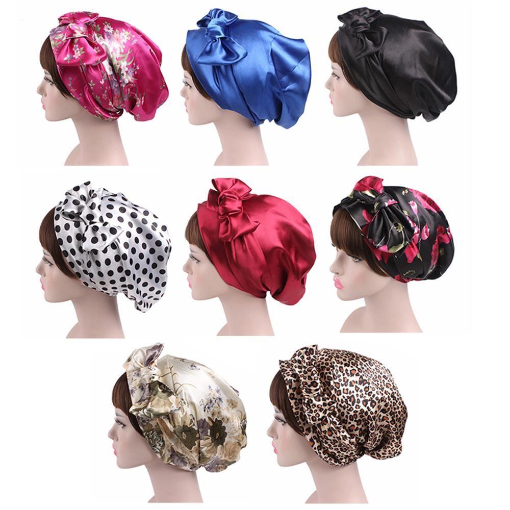 Mũ Trùm Đầu Che Phủ Tóc Khi Ngủ Bằng Lụa Satin