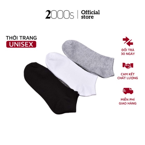 Tất vớ chất liệu cotton cao cấp, thoáng mát thương hiệu 2000s Store