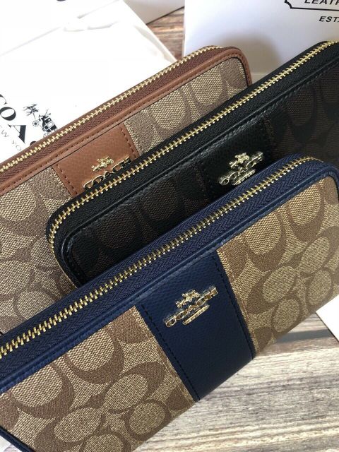 VÍ DÀI NỮ KHÓA KÉO COACH hàng chuẩn Auth