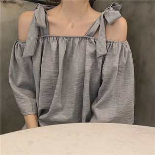 [SẴN] ÁO TRỄ VAI BUỘC DÂY
