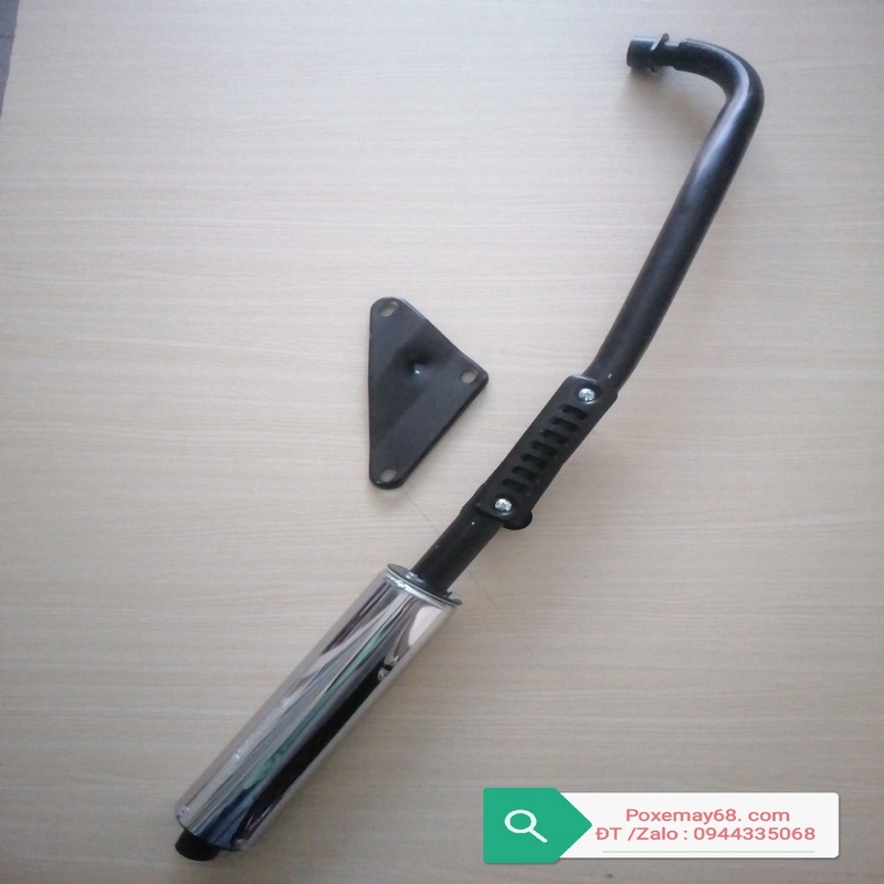 Pô Max 3 ĐB (hộp trắng chữ đỏ xe gắn máy) + có bas pô đen 2 ly - POMA2E021