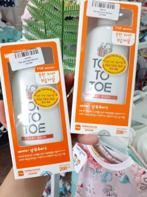 Sữa tắm gội Wesser Nano Silver Top to Toe Hàn Quốc 200ml