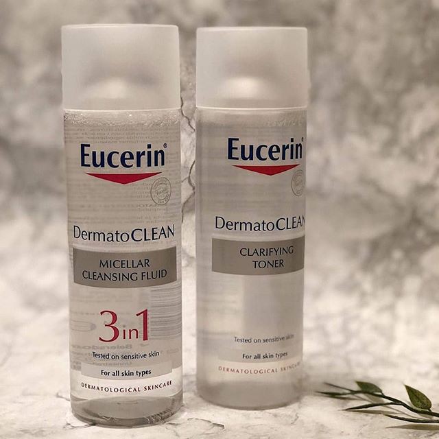 Nước hoa hồng cho da nhạy cảm Eucerin DermatoClean Micellar Cleansing Fluid Toner 200ml