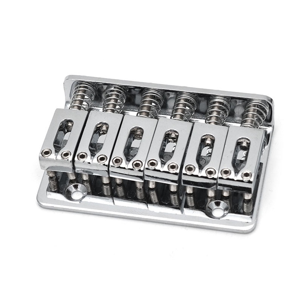 [Global] 6 String 65mm Metal Fixed Hardtail Saddle Bridge Top Load Guitar Tailpiece for Electric Guitar