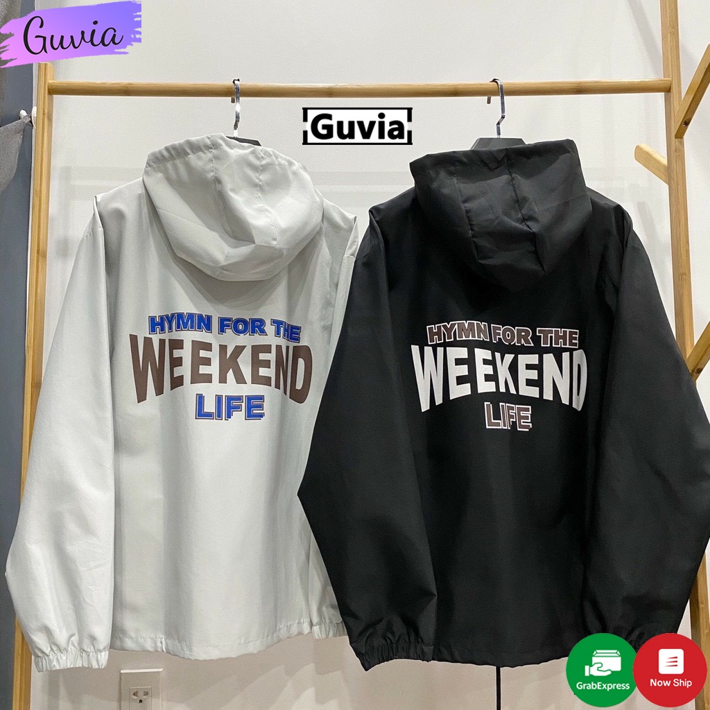 Áo khoác dù Weekend Life nam nữ form rộng Unisex 2 lớp Chống Nắng Siêu Hot ulzzang Jacket Bomber Guvia