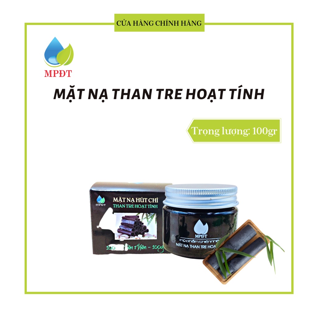Mặt nạ hút chì than hoạt tính thải độc, làm sạch lỗ chân lông, loại bỏ mụn 100gr