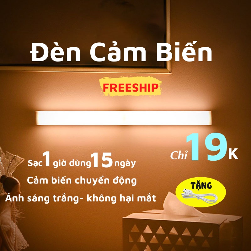 Đèn Cảm Biến, Đèn Led Cảm Ứng Chuyển Động Không Dây Thông Minh Gắn Cầu