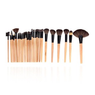 Set 32 cọ trang điểm lông mềm & bao da đựng