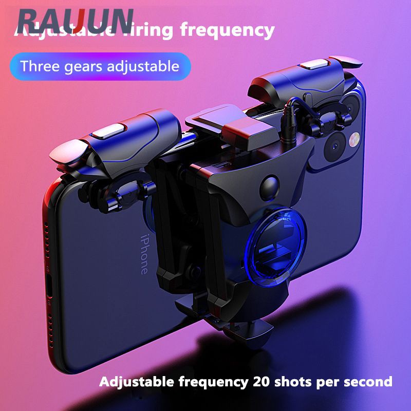 【Ready Stock】 Metal ABS For PUBG Game Controller mobile phone Gamepad Mobile Joystick Trigger Aim Shooting L1 R1Key Button For IPhone 【Rauun】