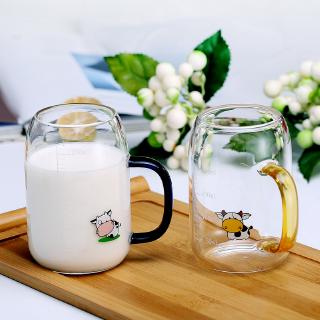Cốc Uống Sữa Có Vạch Chia Kiểu Hoạt Hình Đáng Yêu Sáng Tạo