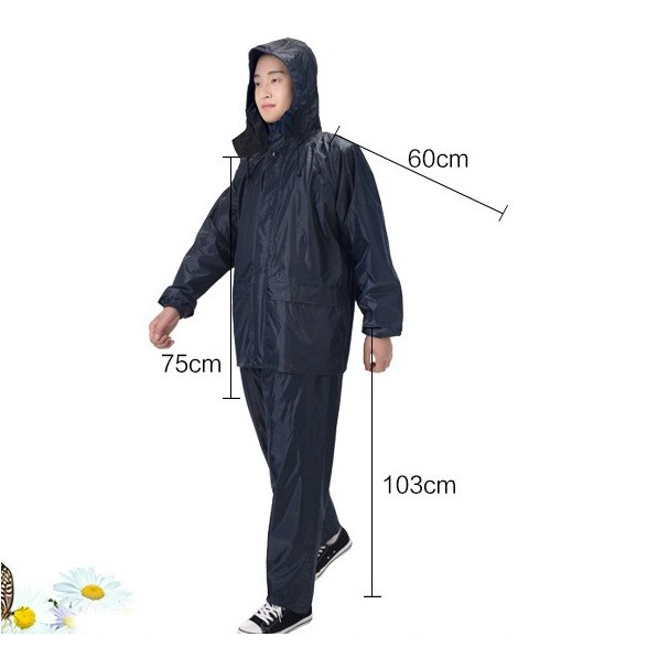 ÁO MƯA BỘ XANH , RĂNG RI ĐỦ KIỂU NAM NỮ VẢI DÙ SIÊU BỀN -  Áo Mưa Bộ  Cao Cấp Có Phản Quang - ao mua bo